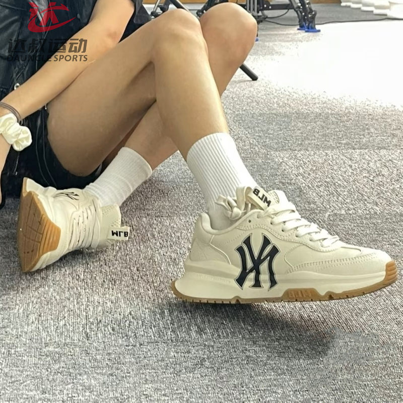 MLB情侣NY复古增高运动休闲鞋