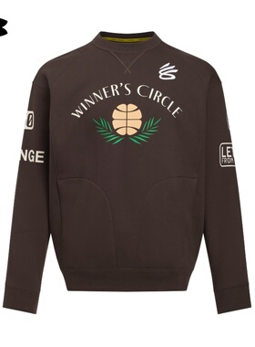 25新款UA安德玛男子卫衣库里CURRY抓绒圆领休闲运动套头衫6012750