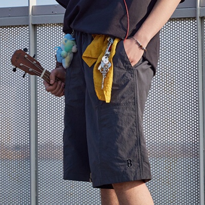 MLB运动裤男女NY凉感工装短裤