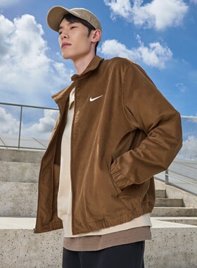 25新款Nike耐克外套男子灯芯绒保暖翻领宽松休闲运动夹克IM9349