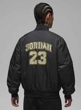 26新款Jordan乔丹耐克外套男子马年夹棉保暖休闲运动夹克IQ3966