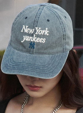 MLB情侣棒球帽男女NY学院风字母刺绣软顶运动帽鸭舌帽3ACPVV04N