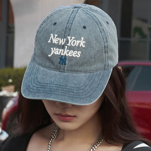 MLB情侣棒球帽男女NY学院风字母刺绣软顶运动帽鸭舌帽3ACPVV04N