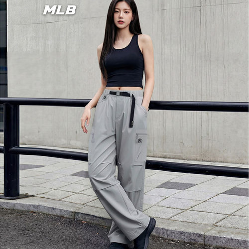 26新款MLB工装裤男女梭织阔腿裤