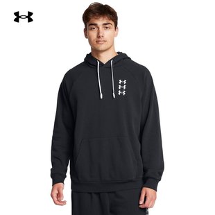1389427 Fleece抓绒连帽运动套头衫 24新款 UA安德玛男子卫衣Rival