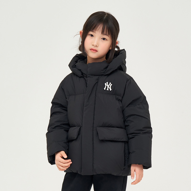 MLB儿童NY刺绣连帽运动羽绒服