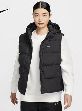 Nike耐克女子防泼水连帽羽绒马甲