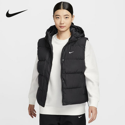 Nike耐克女子防泼水连帽羽绒马甲