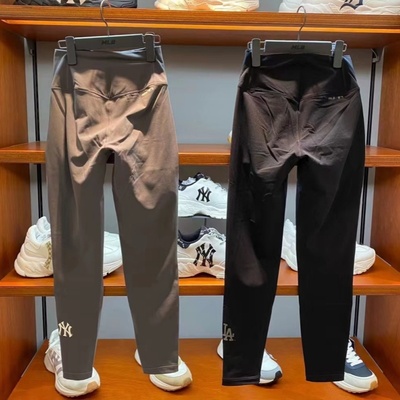 MLB运动裤女子NY健身紧身瑜伽裤