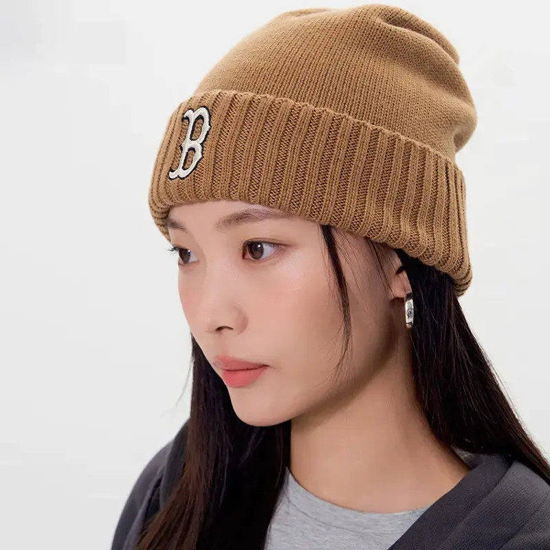 MLB帽子男女针织帽刺绣保暖透气