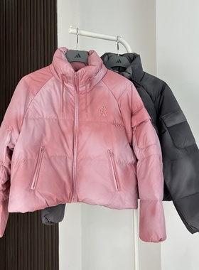 25新款MLB女款羽绒服NY复古晕染短款防泼水运动棉羽外套3FDJB0356