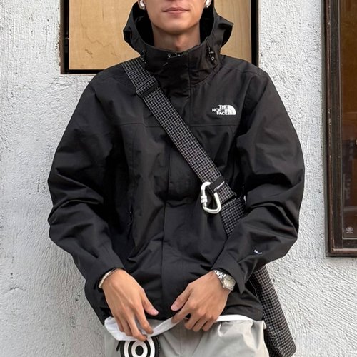北面冲锋衣男子羽绒三合一外套