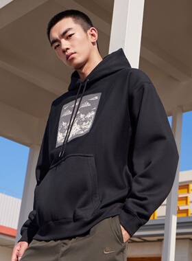 25新款Nike耐克卫衣男子连帽加绒保暖宽松休闲针织套头衫HV4115