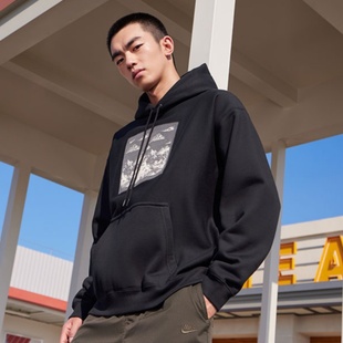 25新款 HV4115 Nike耐克卫衣男子连帽加绒保暖宽松休闲针织套头衫