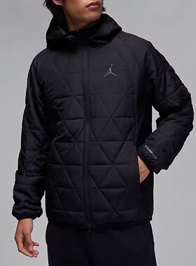 Nike耐克JORDAN男子棉服外套连帽防风保暖休闲夹克运动棉衣FD2638