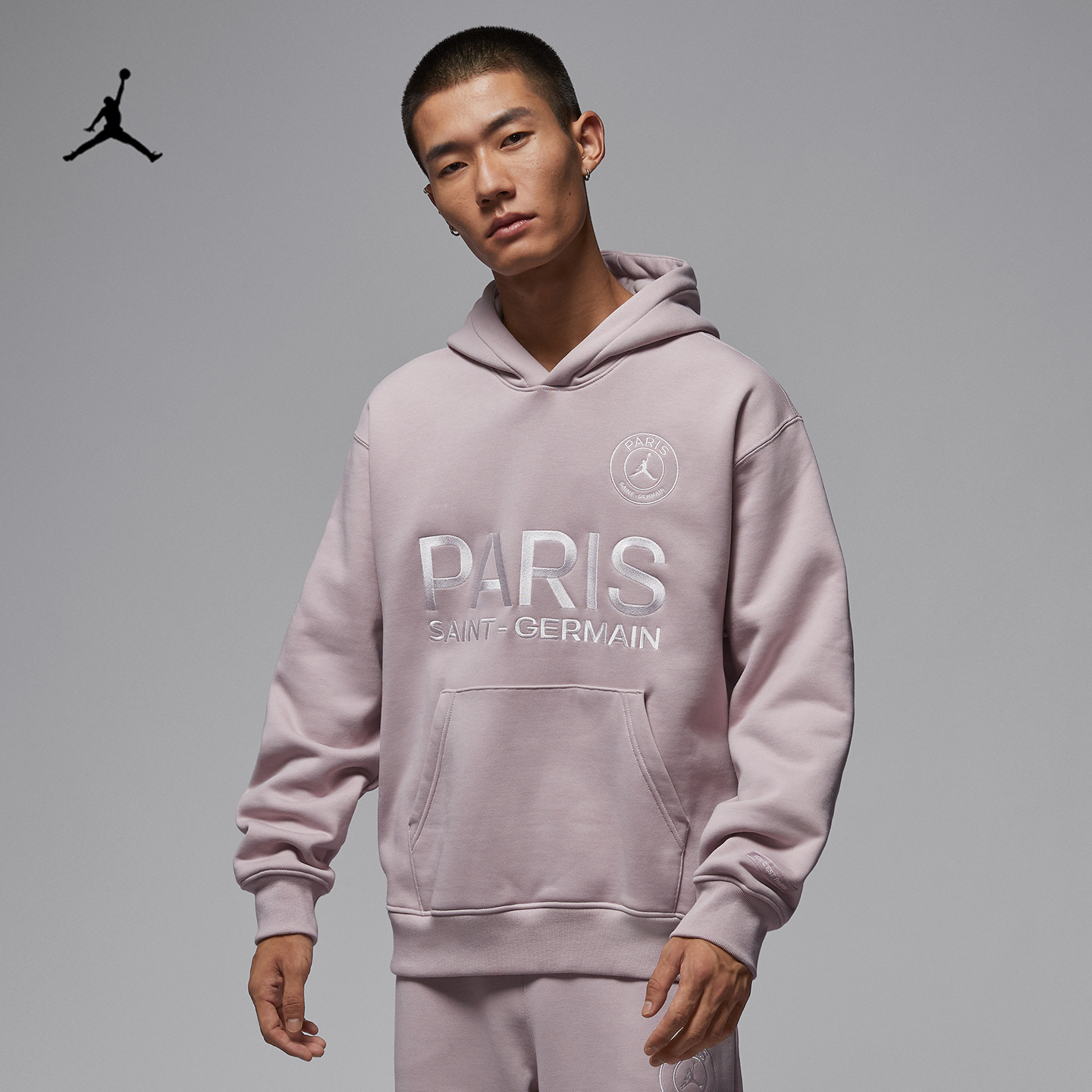 Jordan25新款Nike耐克男子卫衣巴黎圣日耳曼加绒运动套头衫HV3425