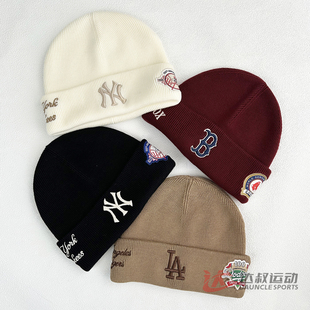 25新款MLB情侣毛线帽男女NY复古字母刺绣保暖针织帽冷帽3ABNV0556