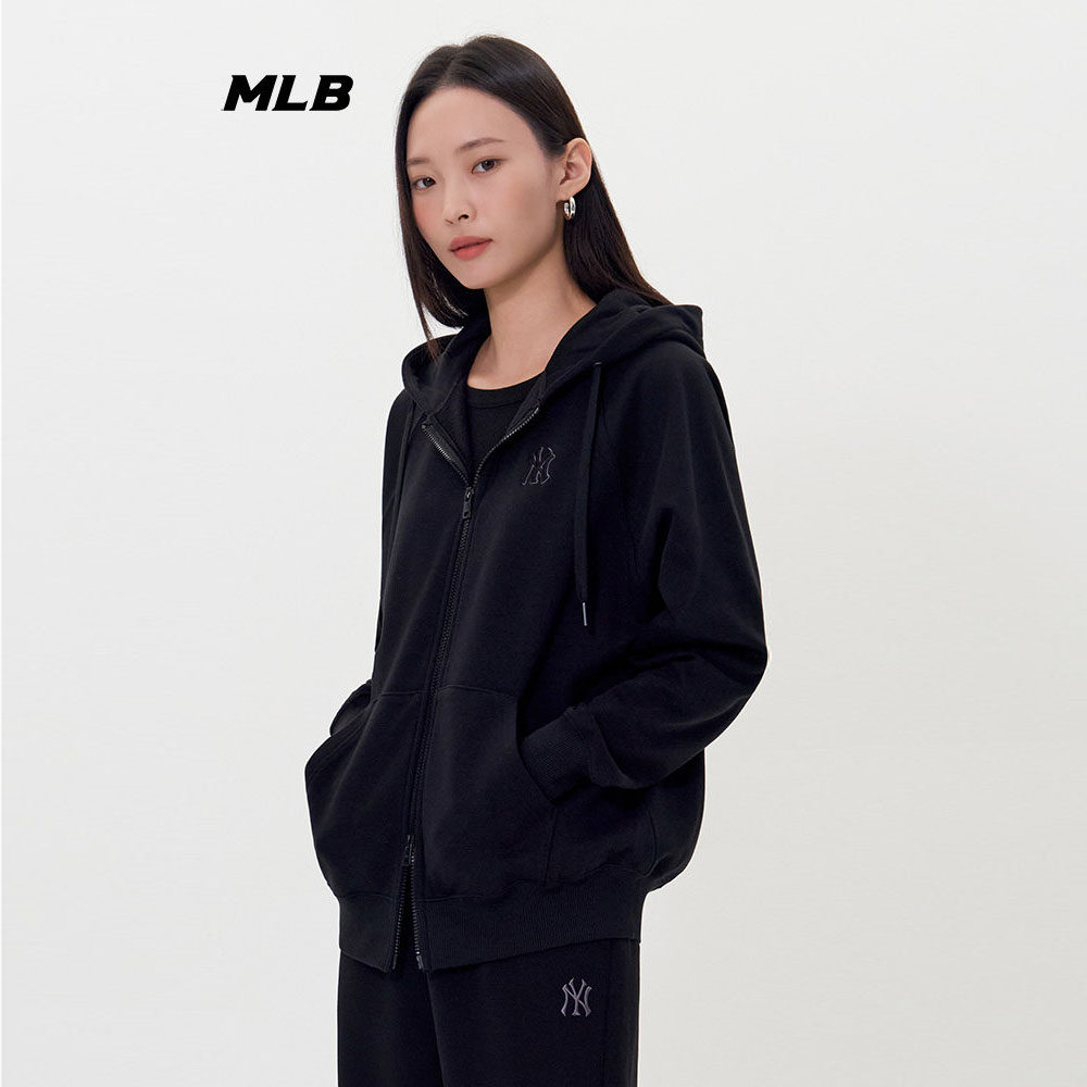 MLB外套男女字母刺绣连帽加绒