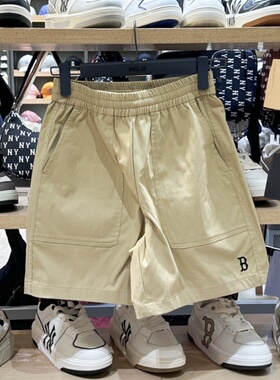 24新款MLB情侣短裤男女NY刺绣小标工装休闲运动裤五分裤3ASMB0143