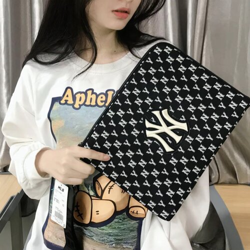 MLB男女NY复古老花满标拎包挎包