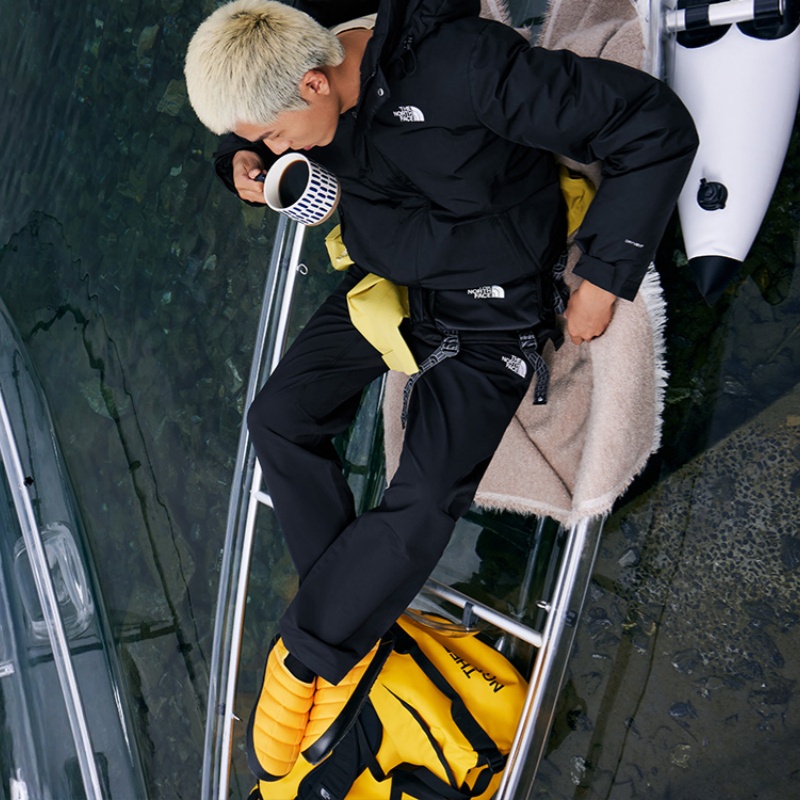 北面运动裤男户外防泼水直筒长裤