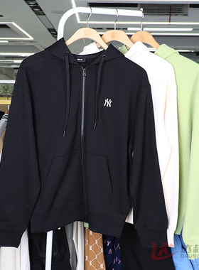 24新款MLB情侣外套男女NY小标刺绣连帽开衫卫衣运动夹克3ATRB0141