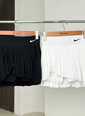 Nike耐克短裙女子DRI-FIT速干褶裥不对称百褶裙运动半身裙DR6850