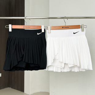 Nike耐克短裙女子DRI-FIT速干褶裥不对称百褶裙运动半身裙DR6850