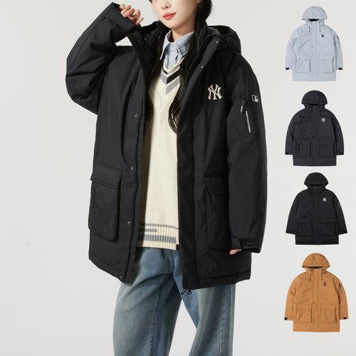 MLB男女保暖连帽羽绒服