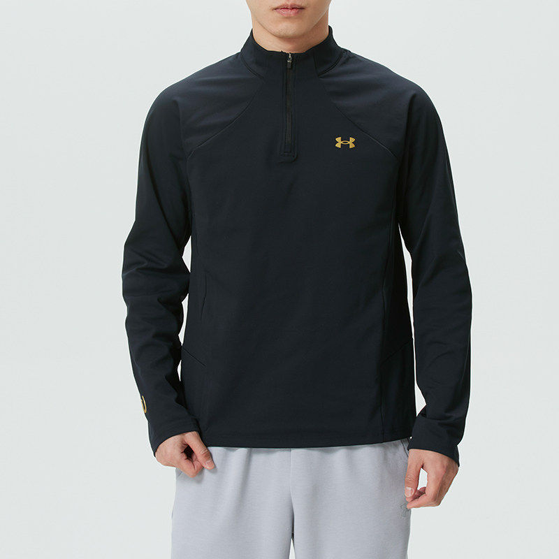 26新款UA安德玛长袖男子训练半拉链宽松休闲立领运动T恤6014312,运动服/休闲服装,运动T恤,淘宝优惠券,粉丝福利购,淘宝优惠卷
