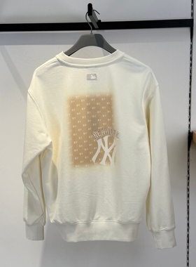 26新款MLB情侣卫衣男女NY波普老花印花圆领运动套头衫3AMTM0861