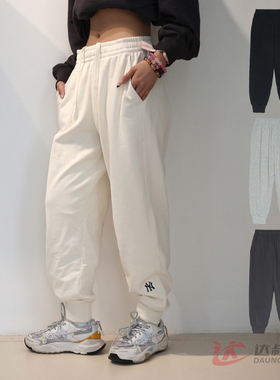 25新款MLB运动裤男女NY刺绣小标宽松束脚裤小脚休闲长裤3APTB0151