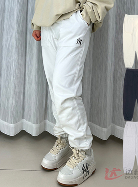 25新款MLB情侣长裤男女NY小标纯色束脚卫裤休闲运动裤3APTB0351