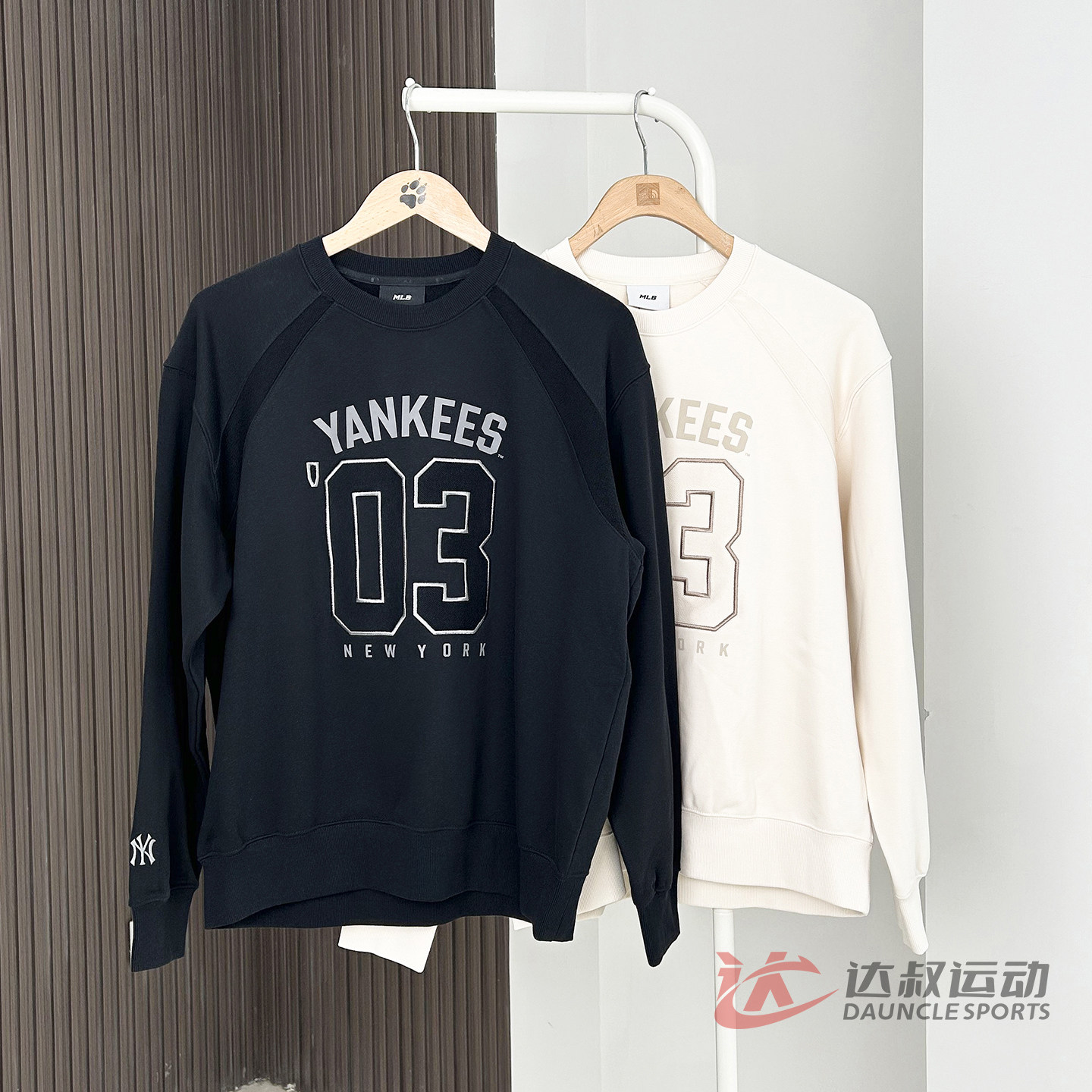 MLB情侣卫衣男女运动休闲套头衫