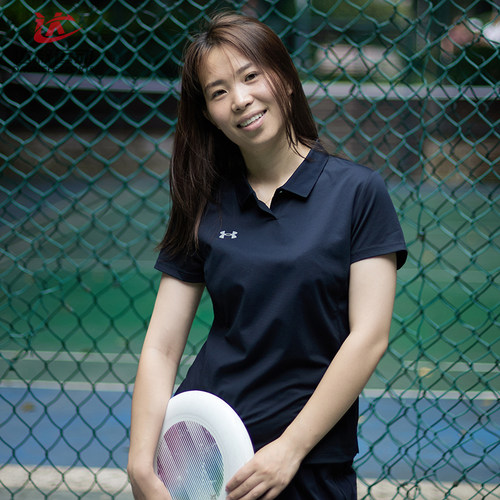 安德玛女运动速干Polo衫短袖