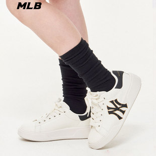 休闲板鞋 时尚 3ASXCCB3N 男女NY复古厚底增高小白鞋 MLB情侣休闲鞋