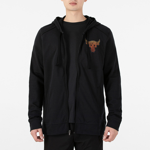 安德玛UA男子外套巨石强森Rock训练运动卫衣拉链开衫 夹克1361749