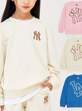 MLB男女童运动卫衣NY圆领套头衫
