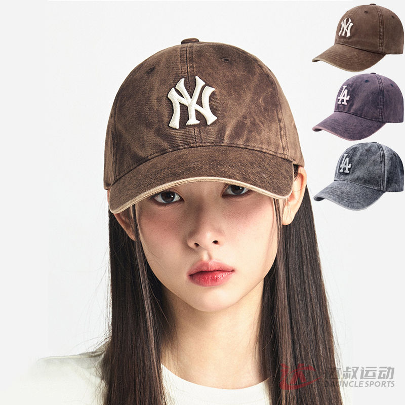 MLB情侣NY复古水洗做旧棒球帽