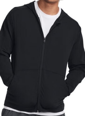 安德玛UA外套男针织速干运动服跑步健身训练透气休闲夹克1379674