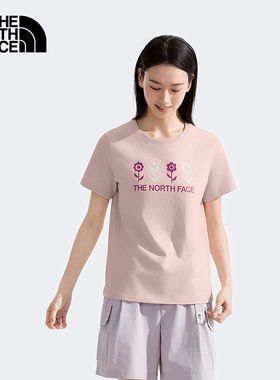 TheNorthFace北面户外女子短袖针织印花舒适透气休闲运动T恤8DCC