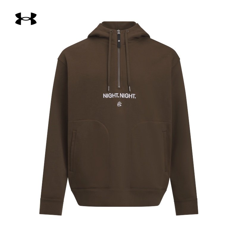 25新款UA安德玛男子卫衣库里CURRY半拉链连帽运动套头衫6012757
