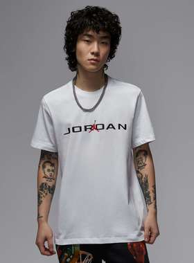 Jordan25新款Nike耐克男子短袖AJ针织纯棉圆领休闲运动T恤IB7354