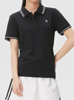 26新款MLB短袖男女NY复古条纹翻领POLO衫运动休闲T恤 3FPQV0763