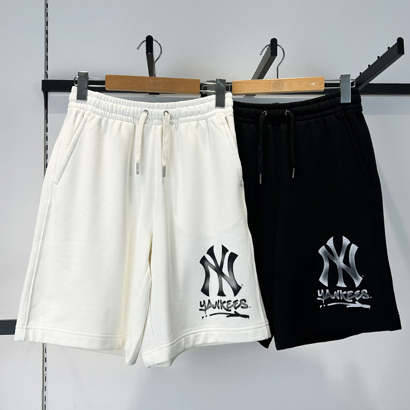 25新款MLB情侣短裤男女NY字母大标印花针织休闲运动裤3ASPB0253