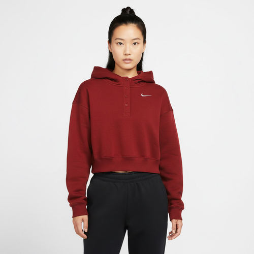 Nike耐克女子短款加绒连帽卫衣
