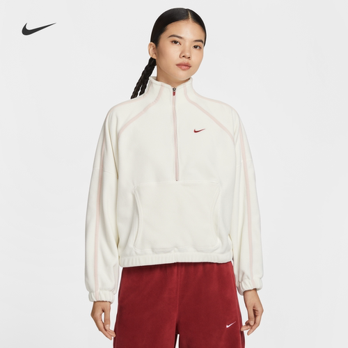 Nike女子新年款摇粒绒半拉链卫衣