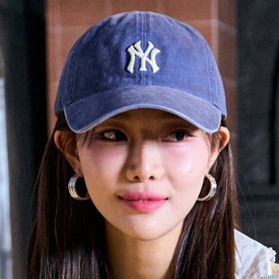 26新款MLB情侣棒球帽男女NY水洗做旧软顶运动帽鸭舌帽3ACPVV14N
