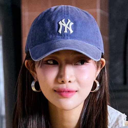 MLB情侣棒球帽男女NY做旧鸭舌帽