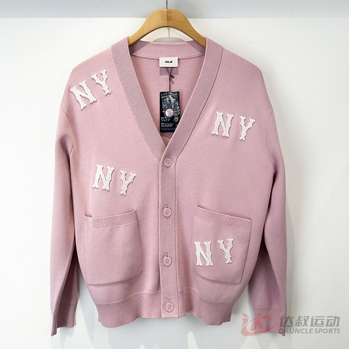 MLB男女外套NY刺绣针织开衫